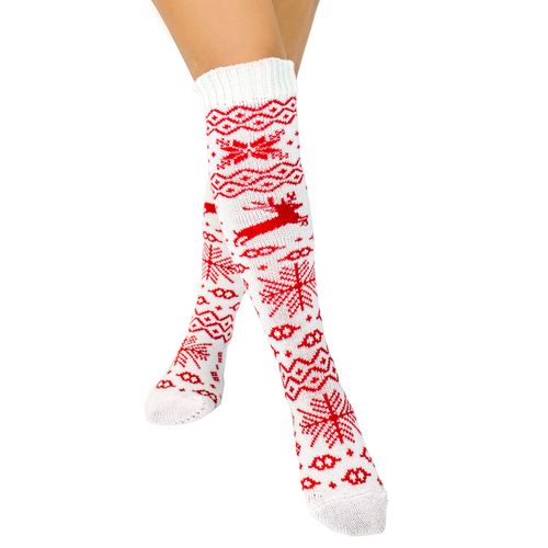 zakolanówki świąteczne biało czerwone na Arena.pl