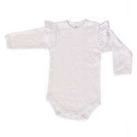 Body bawełna dziecięce falbanka białe R80