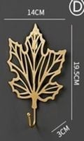 Wieszak haczyk uchwyt złoty liść klon 17cm