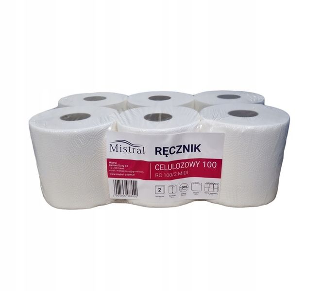 Ręcznik papierowy celuloza 100m x 6 szt. zdjęcie 1