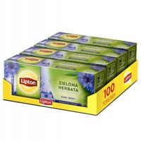Zestaw Lipton herbata zielona ekspresowa EARL GREY 4x25 torebek 160g