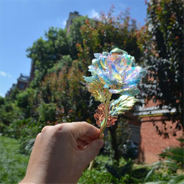 Złota RÓŻA - Doskonały Prezent - Dekoracja (Złoty) zdjęcie 4