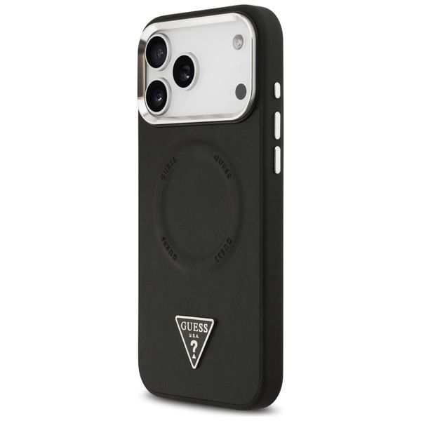 etui guess triangle logo magsafe do      iphone 17 pro czarny zdjęcie 2
