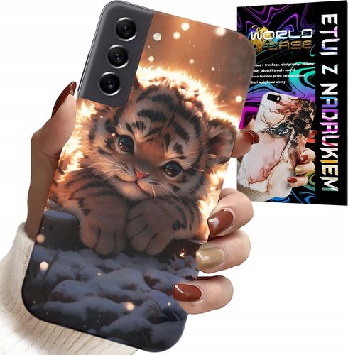 ETUI DO SAMSUNG GALAXY S21 FE - Z NADRUKIEM SŁODKI TYGRYSEK OBUDOWA CASE na Arena.pl