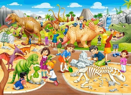 Puzzle 70 elementów - Park dinozaurów na Arena.pl