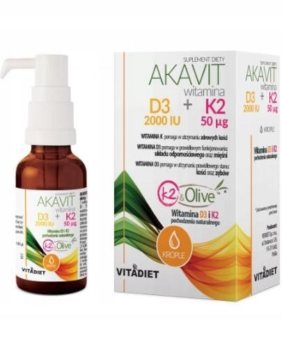 Akavit witamina D3 2000 IU + K2 50 µg 29,4 ml na Arena.pl