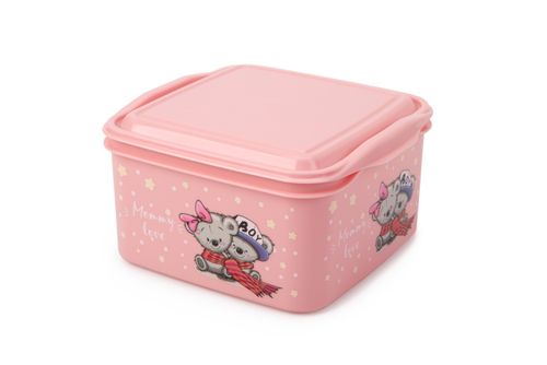 Pojemnik dla dzieci Lunchbox na jedzenie zabawki 1,4L BPA Free różowy miś na Arena.pl