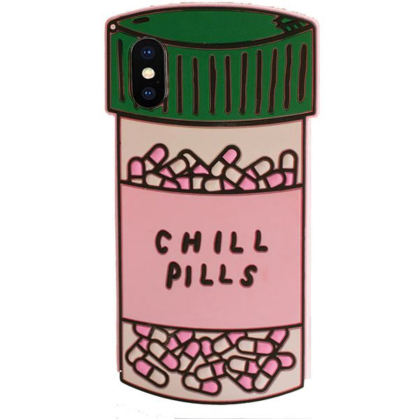 ETUI DO IPHONE X CASE OBUDOWA COVER POKROWIEC FUTERAŁ PLECKI CHILL PILLS zdjęcie 1