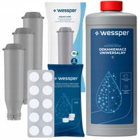 Wessper odkamieniacz do ekspresu + tabletki + 3x filtr do ekspresu Krups