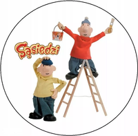 Opłatek na tort Sąsiedzi Mat Pat Postać Bajka