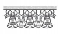 M16 Zazdrostka kuchenna firana ŚWIĄTECZNA DZWONKI zima Boże Narodzeni 60x25