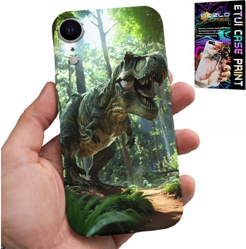 ETUI DO IPHONE XR - DINO DINOZAUR TYRANOZAUR CASE + SZKŁO na Arena.pl