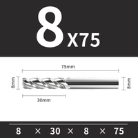 Frez Trzpieniowy VHM 3-Ostrzowy Rozmiar: Ø8x30x8Dx75L