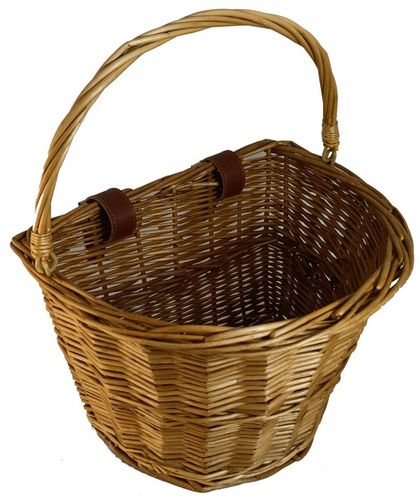 Koszyk rowerowy z wikliny kosz wiklinowy na rower prosty montaż przód na Arena.pl