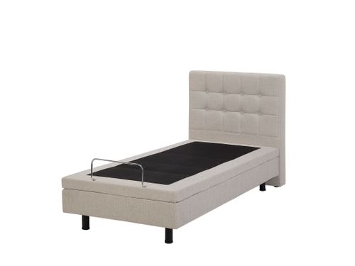 Łóżko regulowane tapicerowane 80 x 200 cm beżowe DUKE na Arena.pl