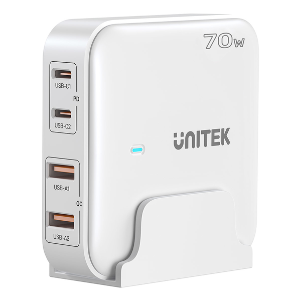 Unitek Ładowarka biurkowa GaN 70W 2xUSB-A 2xUSB-C zdjęcie 1