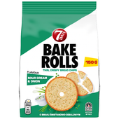 7 Days Bake Rolls Chrupki chlebowe o smaku śmietanowo cebulowym 150 g x 2 s