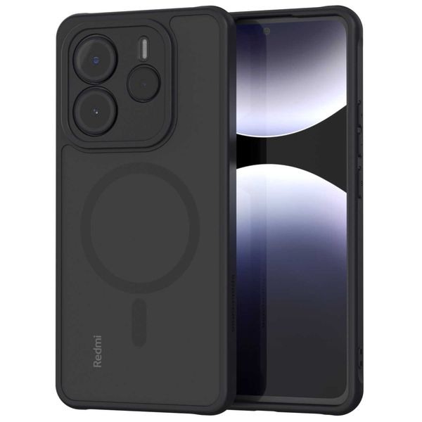 Spacecase Hybrid Mag Xiaomi Redmi Note 14 5G Black zdjęcie 2
