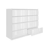 Komoda biała połysk AVEN 120 cm 8 szuflad różne kolory DARMOWA DOSTAWA