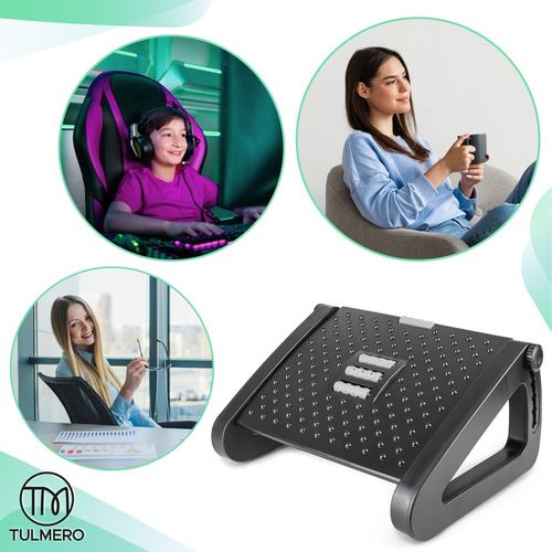 Podnóżek biurowy regulowany ergonomiczny, podstawka pod nogi z MASAŻEREM na Arena.pl