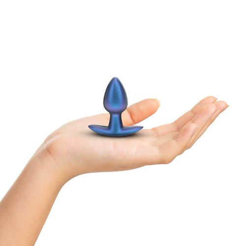 smooth silicone anal plug - small - 2.6 / 6,5 cm - metallic blue na Arena.pl