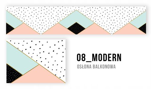 OSŁONA BALKONOWA MATA NA BALKON BIAŁA Z GRAFIKĄ BARIERKA WYMIAR na Arena.pl