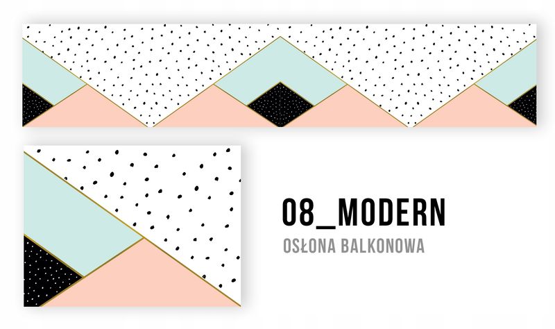 OSŁONA BALKONOWA MATA NA BALKON BIAŁA Z GRAFIKĄ BARIERKA WYMIAR zdjęcie 15