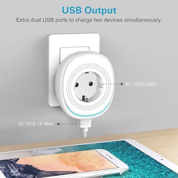 gniazdo inteligentne elektryczne wifi usb alexa zdjęcie 4