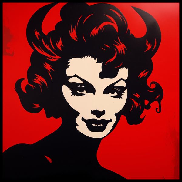 Plakat 100x100cm Czerwona Diablica zdjęcie 2