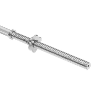 Gryf prosty stalowy chromowany gwintowany zaciski sztanga 180cm 25mm Rebel