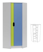 szafa narożna do pokoju dziecka MIŁOSZ N27 szafa narożna dziecięca 70x70