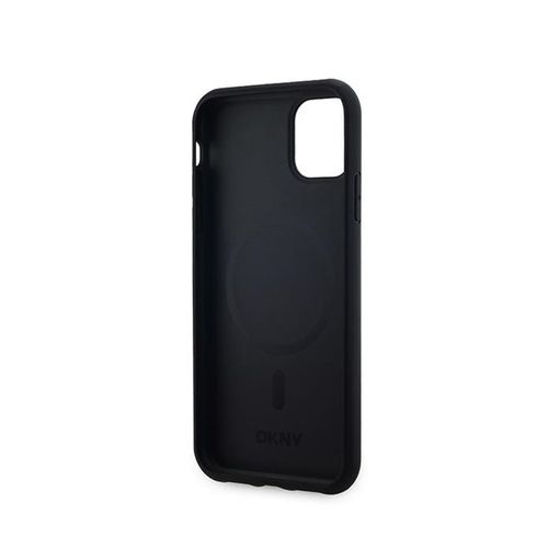DKNY Leather Checkered Mono Pattern MagSafe - Etui iPhone 11 (czarny) na Arena.pl