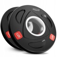 OBCIĄŻENIE OLIMPIJSKIE GUMOWANE POWLEKANE TALERZE DO SZTANGI GRYF 2x1,25 kg