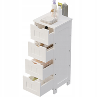 Szafka łazienkowa wąska – słupek z szufladami w stylu skandynawskim