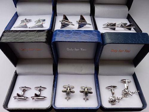 Spinki do mankietów EXC Złote z Białą Masą Perłową na Arena.pl