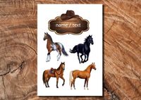 Wydruk cukrowy na tort A4 koń konie konik napis DIY