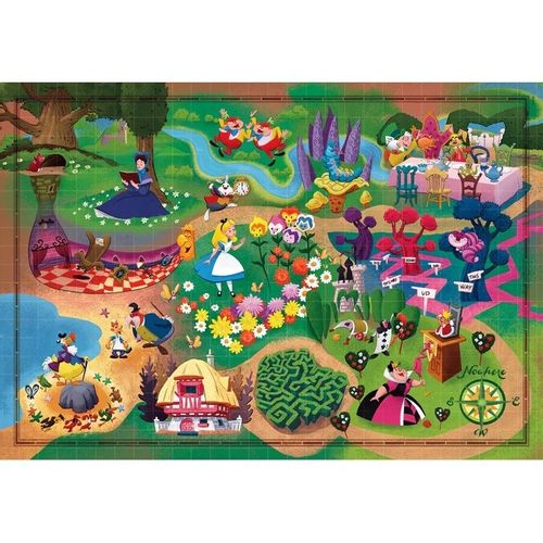 Puzzle 1000 Elementów Compact Disney Maps Alice na Arena.pl