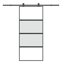 Drzwi przesuwne z zestawem okuć Szkło hartowane i aluminium