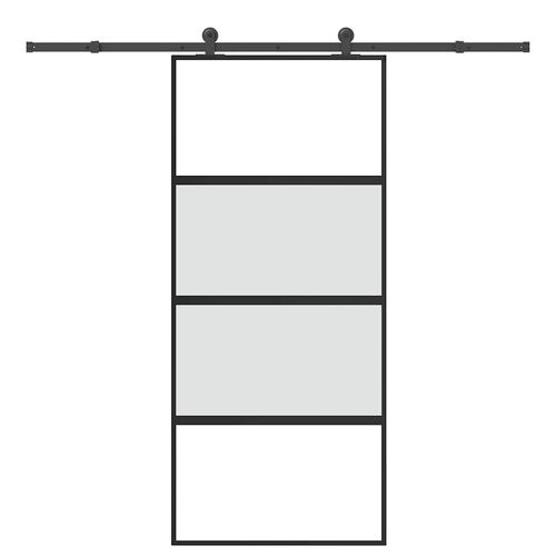 Drzwi przesuwne z zestawem okuć Szkło hartowane i aluminium na Arena.pl
