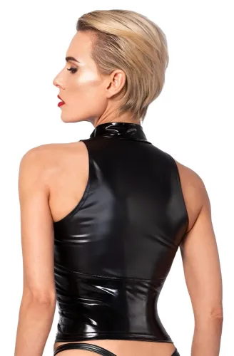 noir handmade top bez rękawow czarny xl z zamkiem i kołnierzykiem na Arena.pl