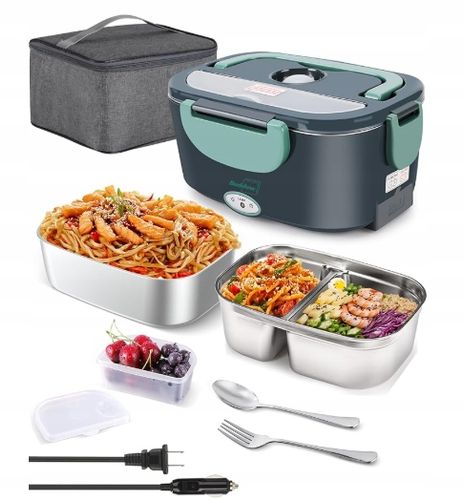 Podgrzewane pudełko na lunch do samochodu i domu 80W 1.5L + torba na Arena.pl