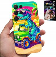 ETUI DO SAMSUNG GALAXY S22 Ultra - DINOZAUR W CIĘŻARÓWCE WZORY DLA DZIECI