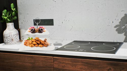 PATERA PORCELANOWA NOWOCZESNA BIAŁA 2 POZIOMOWA TACKA NA CIASTO SREBRNA na Arena.pl