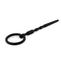silikonowy penis plug z kanałem b series heavyfun 13,5 cm