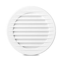 kratka okrągła z siatką fi 125 biała - rx 02-225