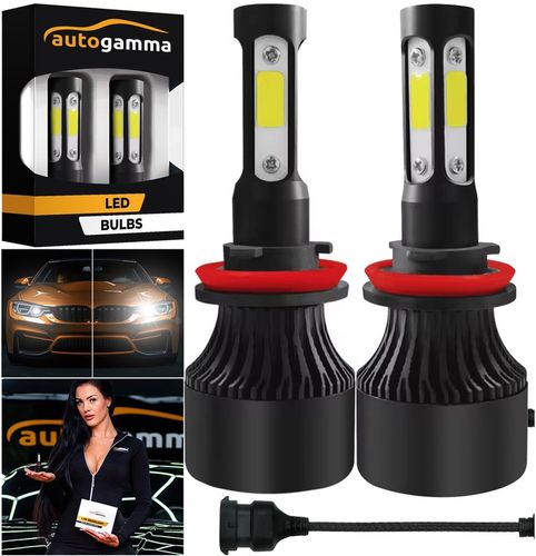 Żarówki LED H11 Mocne 16000LM 6000K COB 72W 4-Stronne komplet 2 szt. na Arena.pl