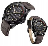 ZEGAREK MĘSKI NAVIFORCE KLASYCZNY SKÓRZANY PASEK SUPER PREZENT SUPER JAKOŚĆ