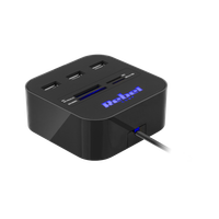 HUB USB 2.0 Rebel Rozgałęźnik Rozdzielacz Portów 480 Mb/s MicroSD