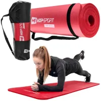 Mata do ćwiczeń pilatesu NBR antypoślizgowa wytrzymała do jogi 183cm gruba