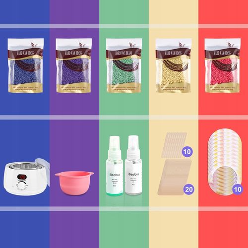 Zestaw do depilacji PODGRZEWACZ 5x wosk twardy LED wyświetlacz 500ml na Arena.pl